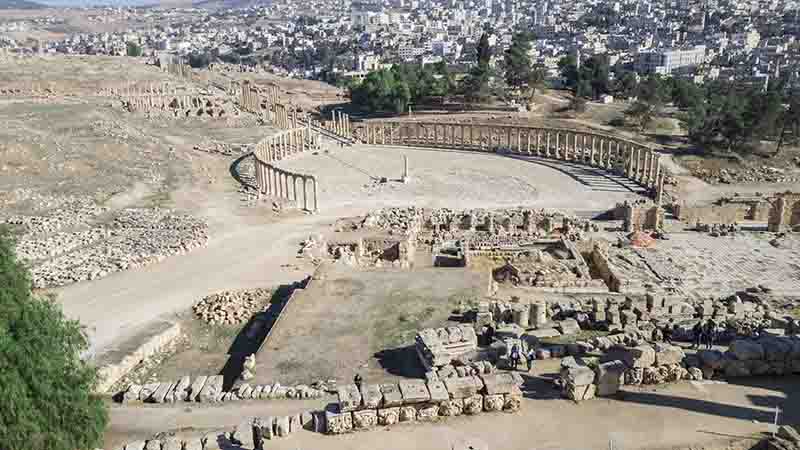 217 - Jordania - Jerash - Foro o plaza Ovalada